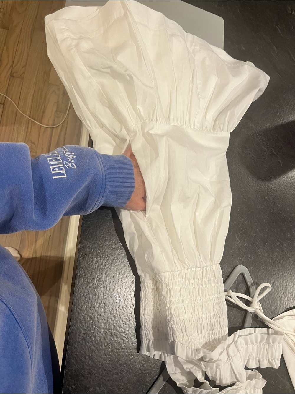Abercrombie & Fitch Smocked Tiered white dress - Picture 7 of 9